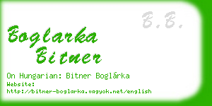 boglarka bitner business card
